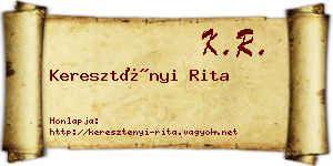 Keresztényi Rita névjegykártya